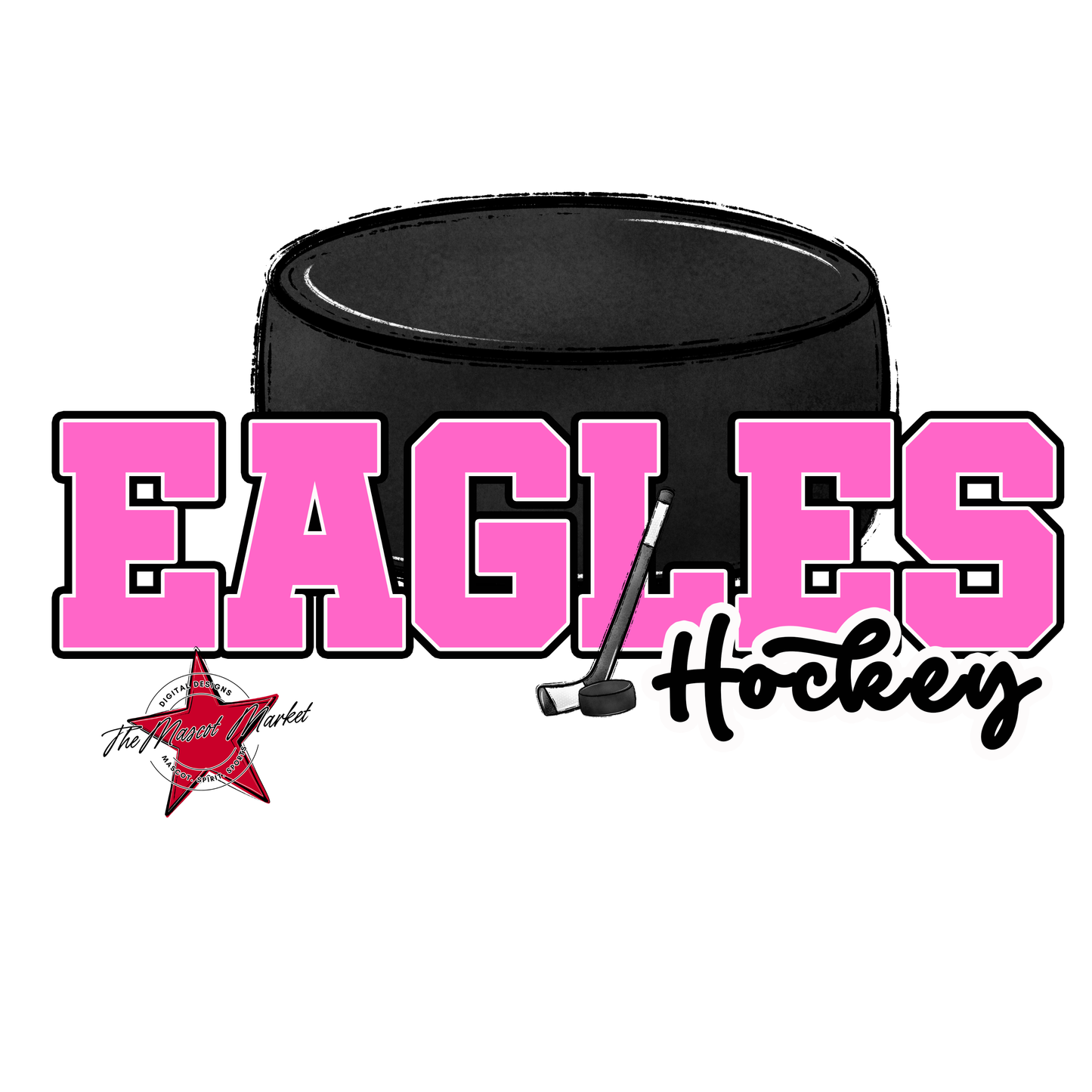 Eagles Varsity Hockey Design-Baby Pink