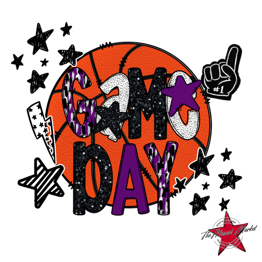 Basketball Game Day Scrape-Purple