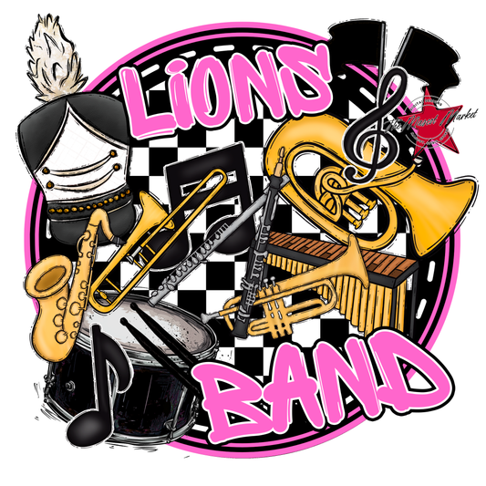 Lions Circle Band Design-Baby Pink
