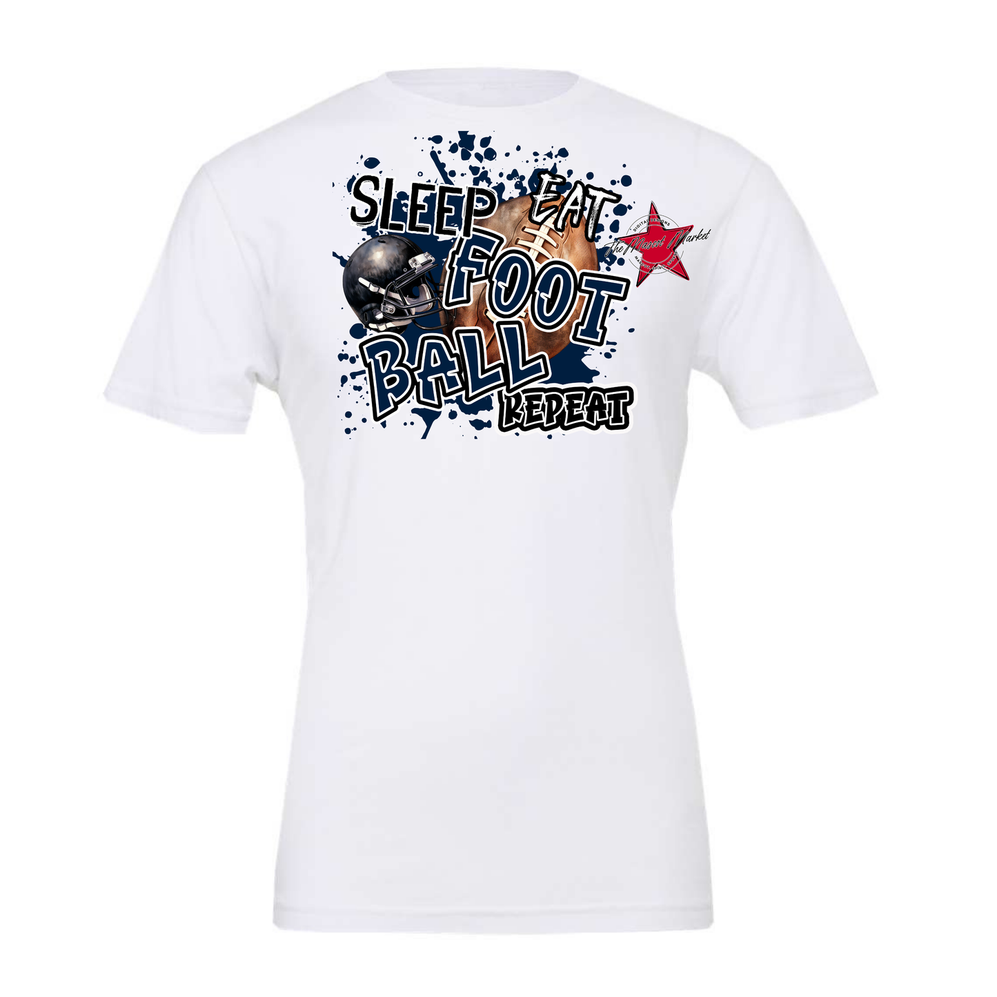 Eat Sleep Football Repeat-Navy