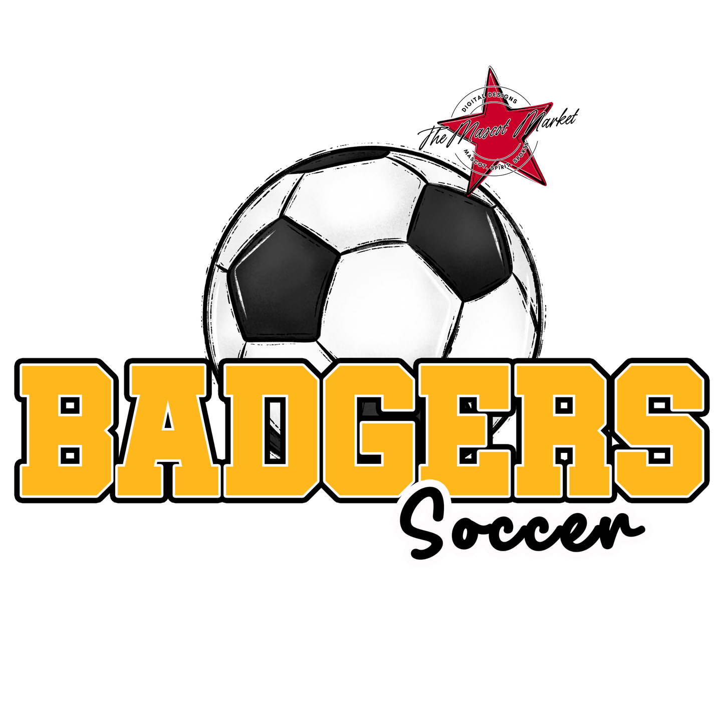 Badgers Varsity Soccer Design-Yellow