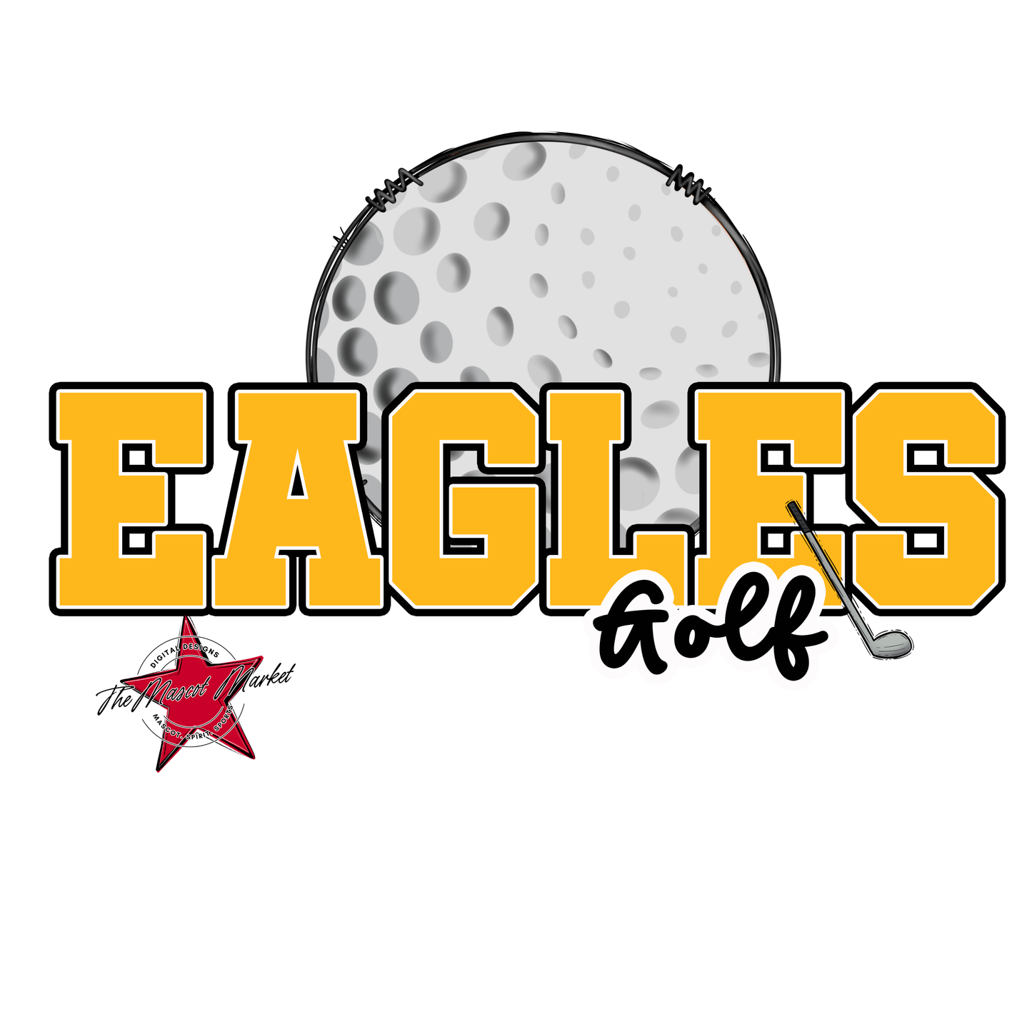 Eagles Varsity Golf Design-Yellow