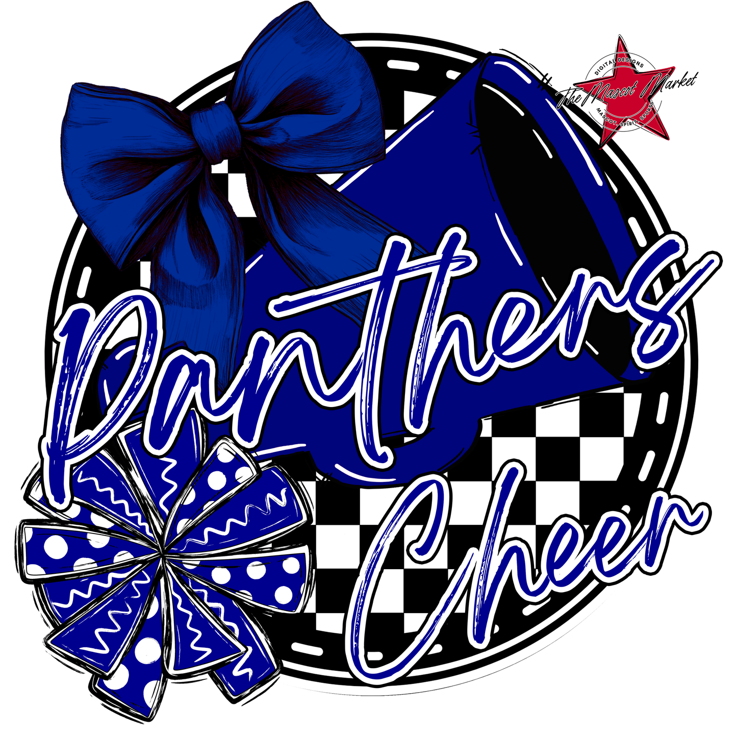 Panthers Circle Cheer Design-Blue