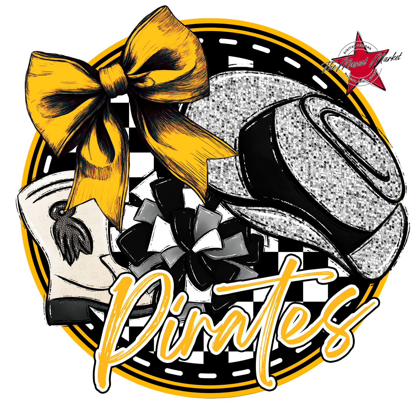 Pirates Circle Drillteam Design-Yellow