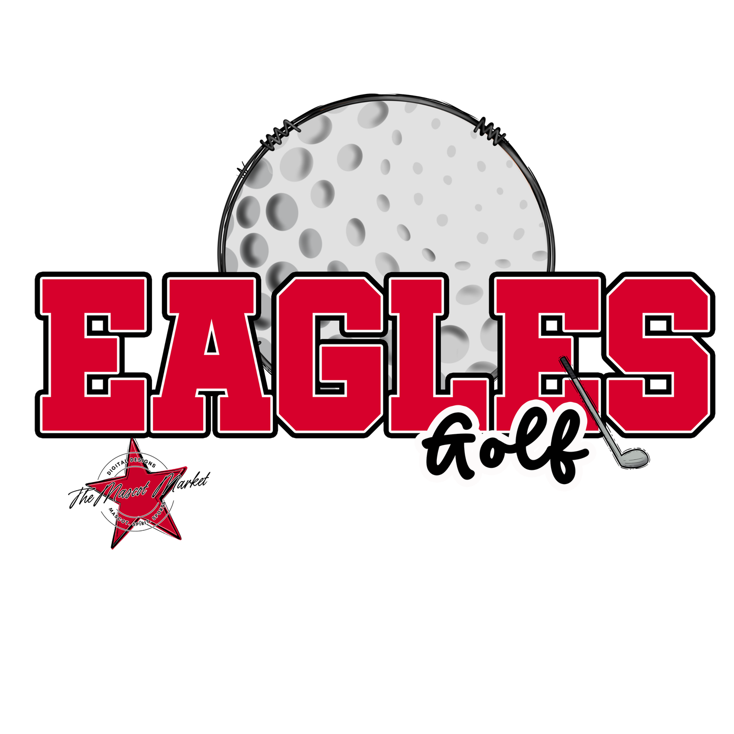 Eagles Varsity Golf Design-Red