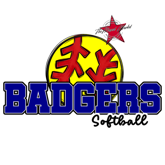Badgers Varsity Softball Design-Blue