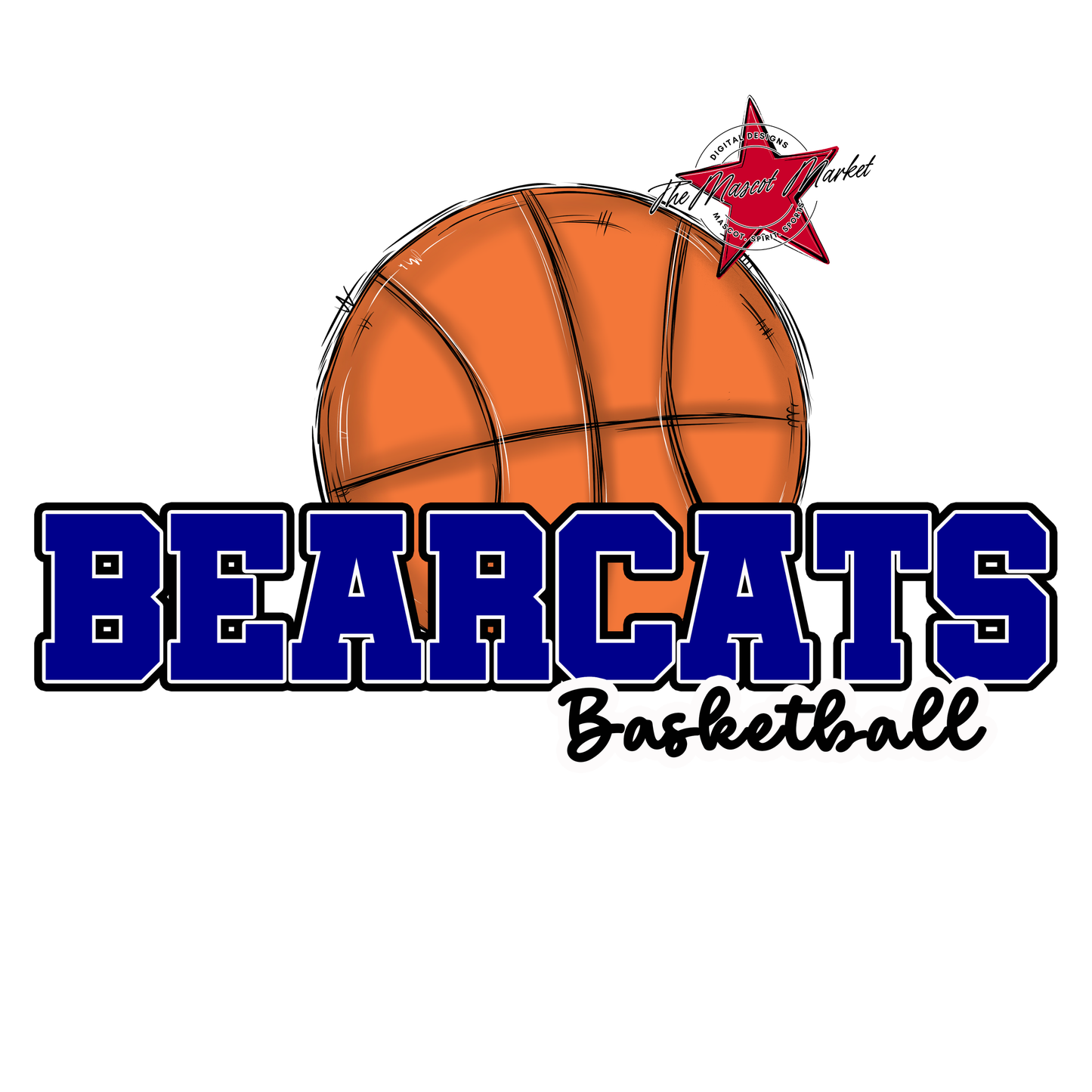 Bearcats Varsity Basketball Design-Blue
