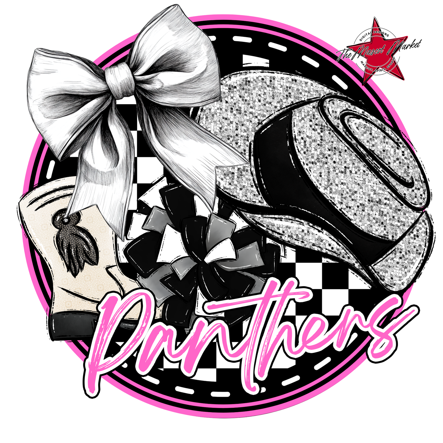 Panthers Circle Drillteam Design-Baby Pink
