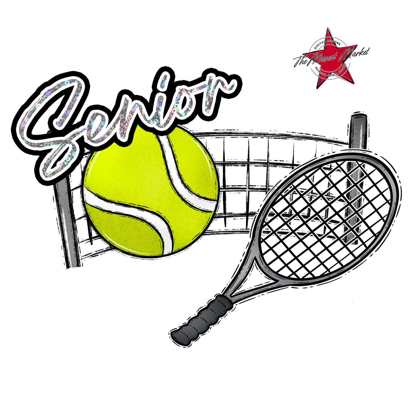 Senior Tennis Design-Silver