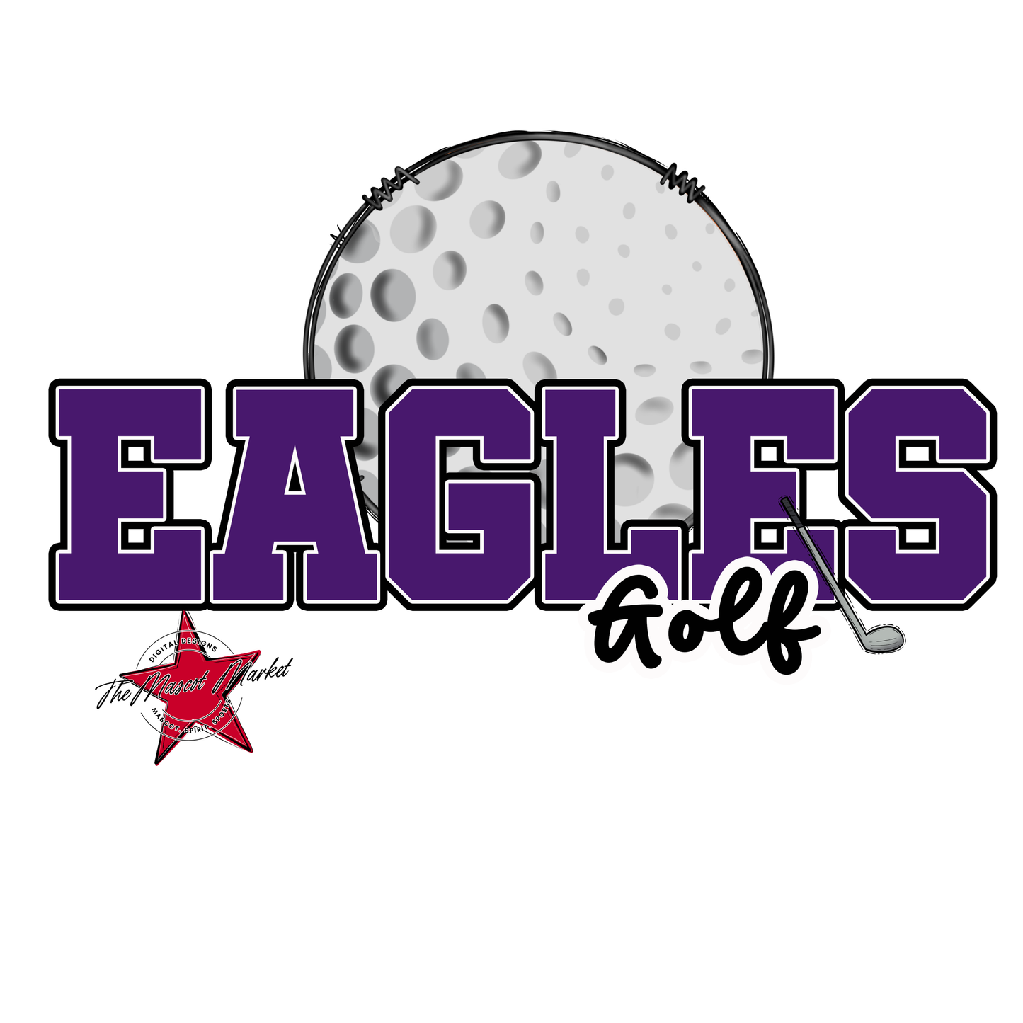 Eagles Varsity Golf Design-Purple