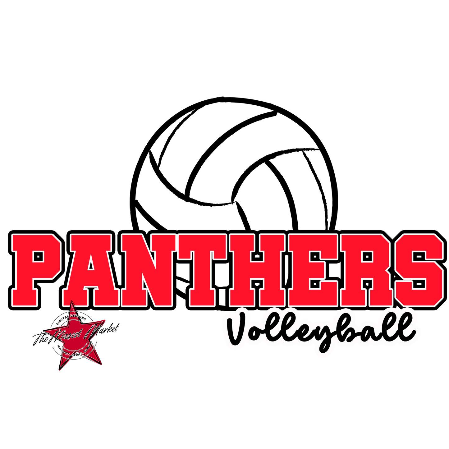 Panthers Varsity Volleyball-Bright Red