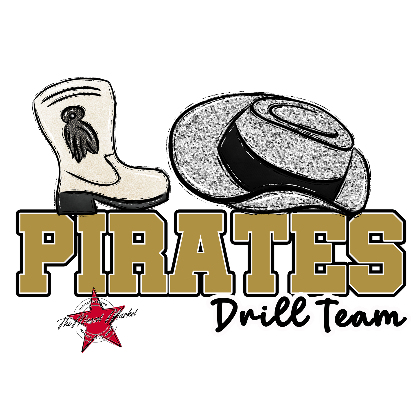Pirates Varsity Drillteam-Gold