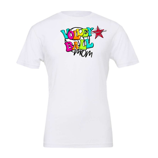 Retro Volleyball Mom Design-Neon