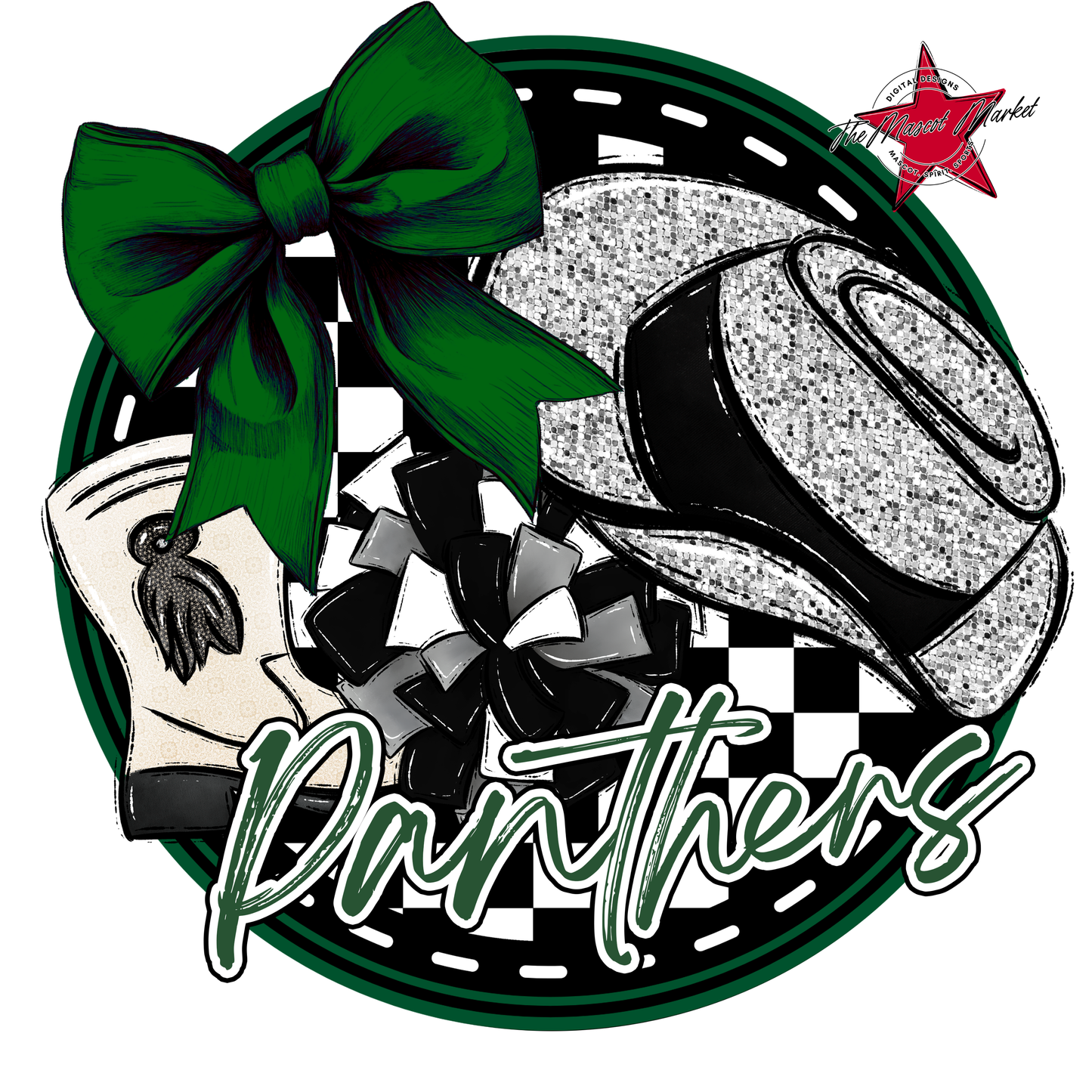 Panthers Circle Drillteam Design-Green