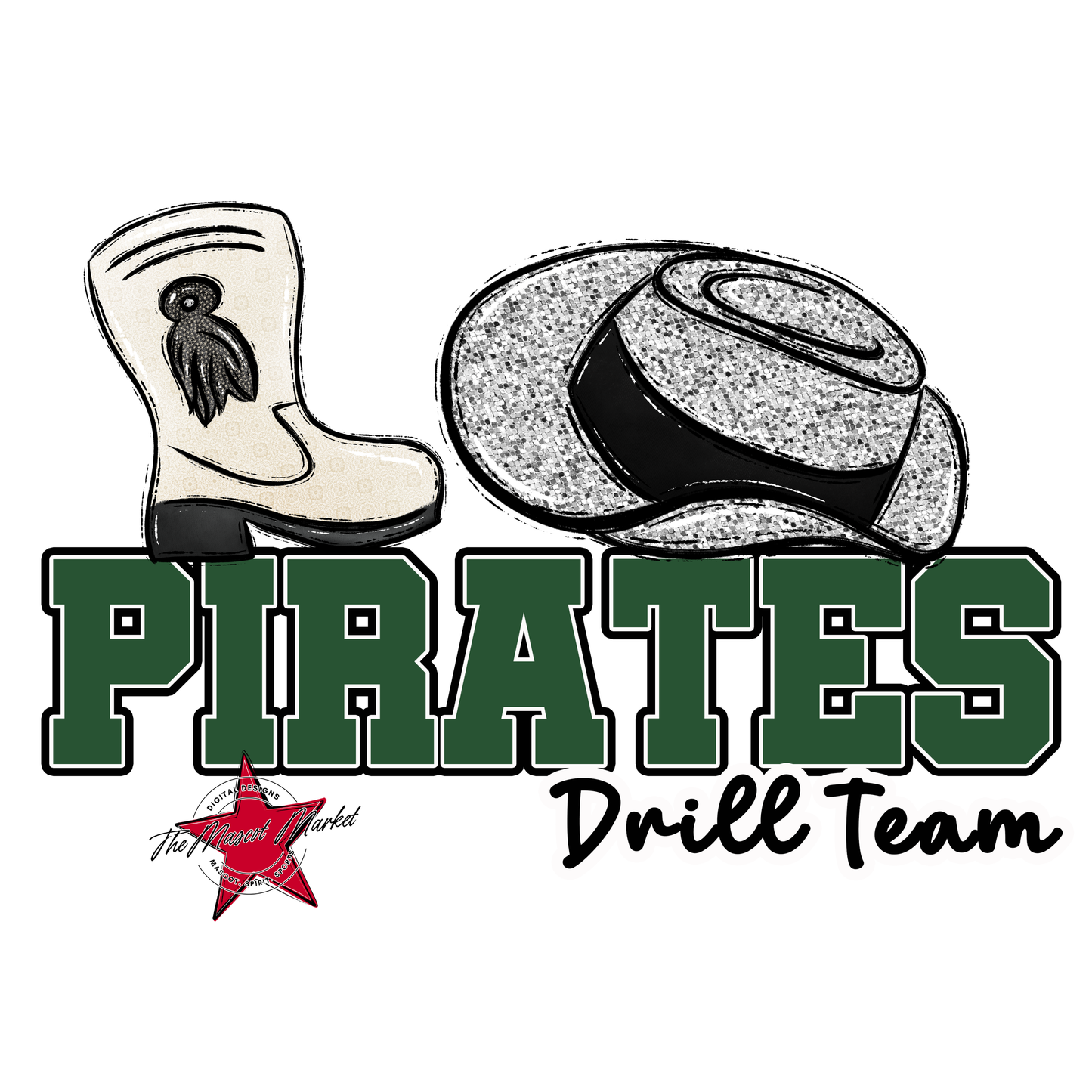 Pirates Varsity Drillteam-Green