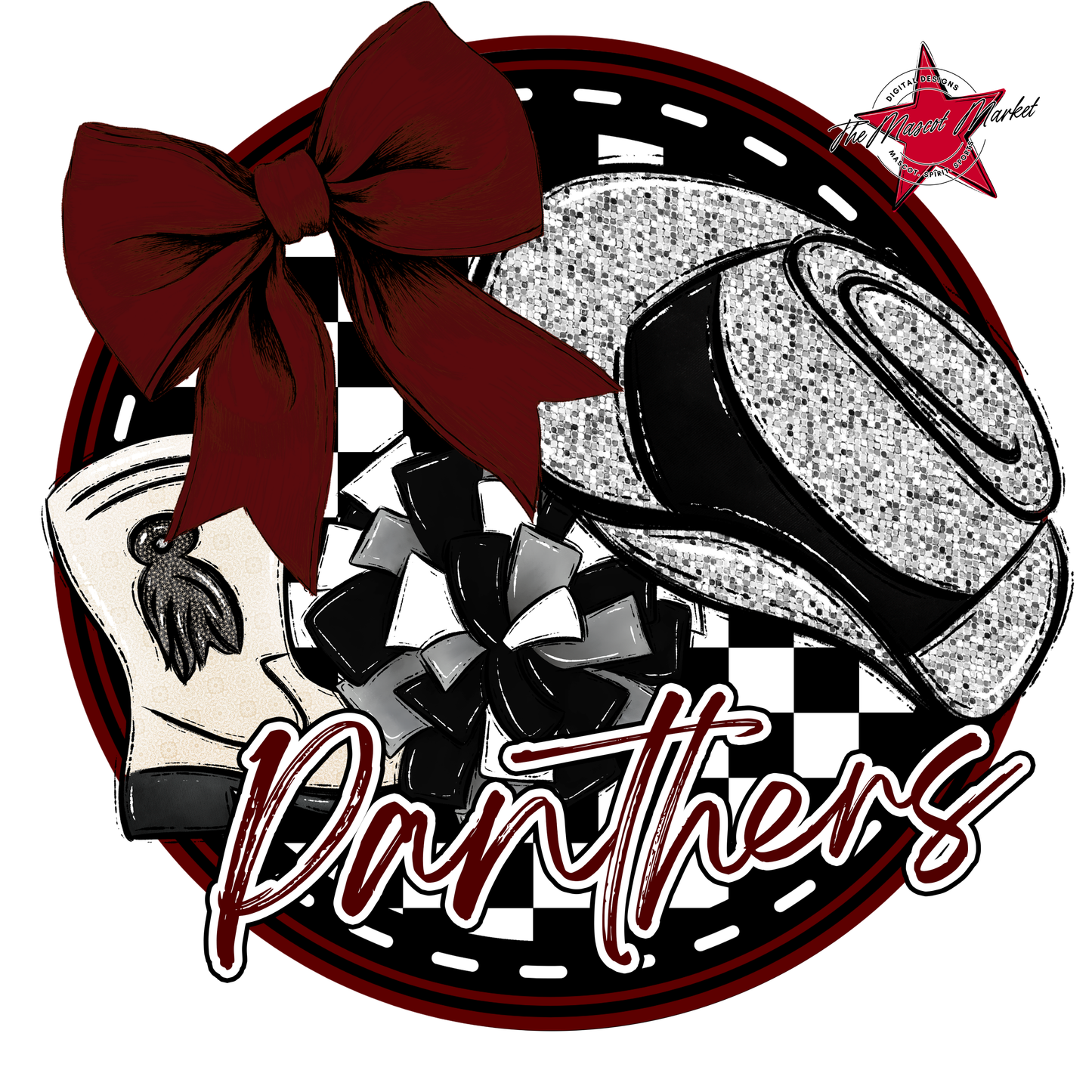 Panthers Circle Drillteam Design-Maroon