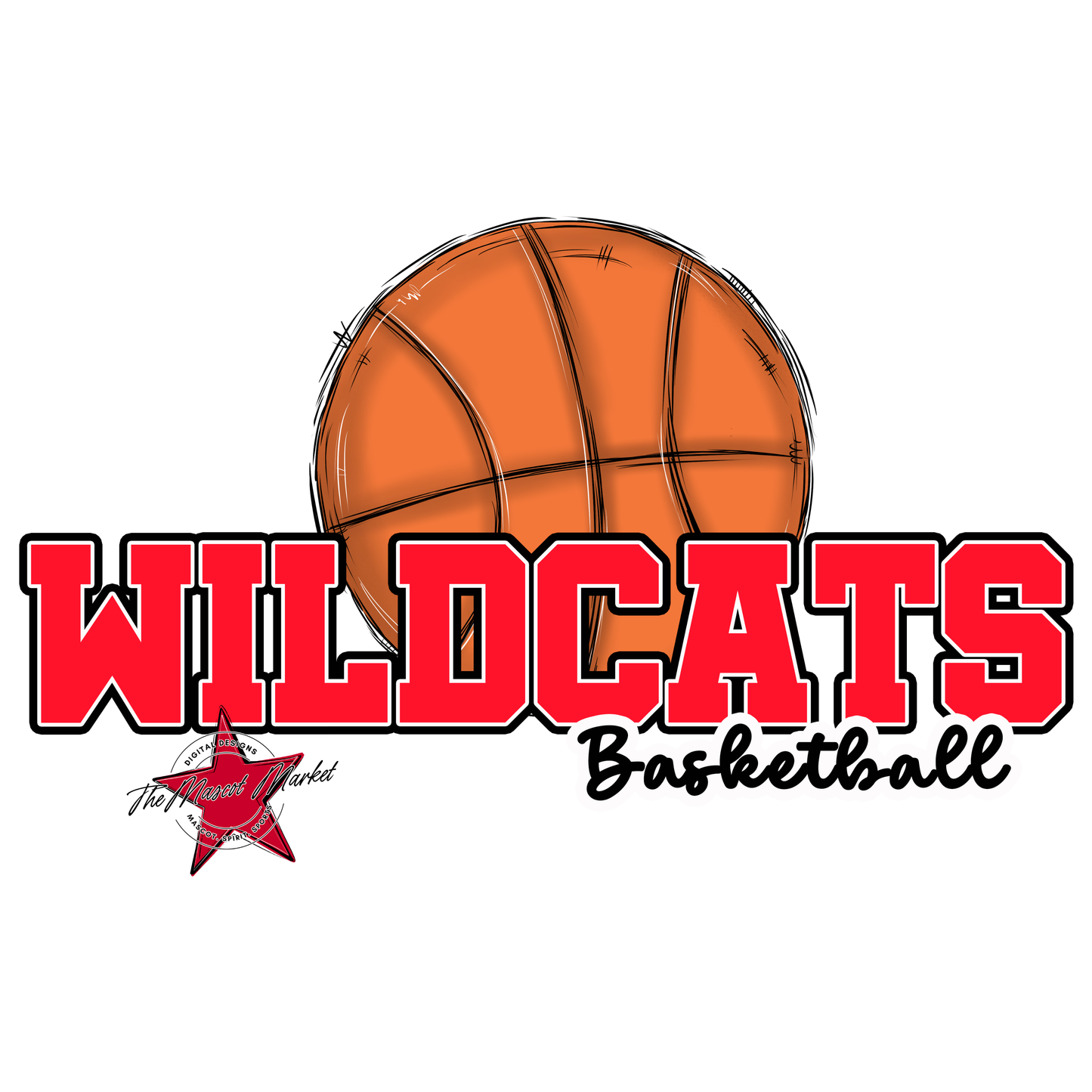 Wildcats Varsity Basketball-Bright Red