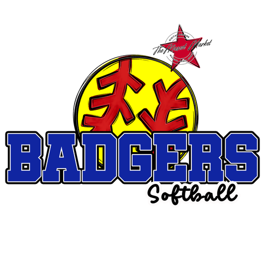 Badgers Varsity Softball Design-Royal Blue