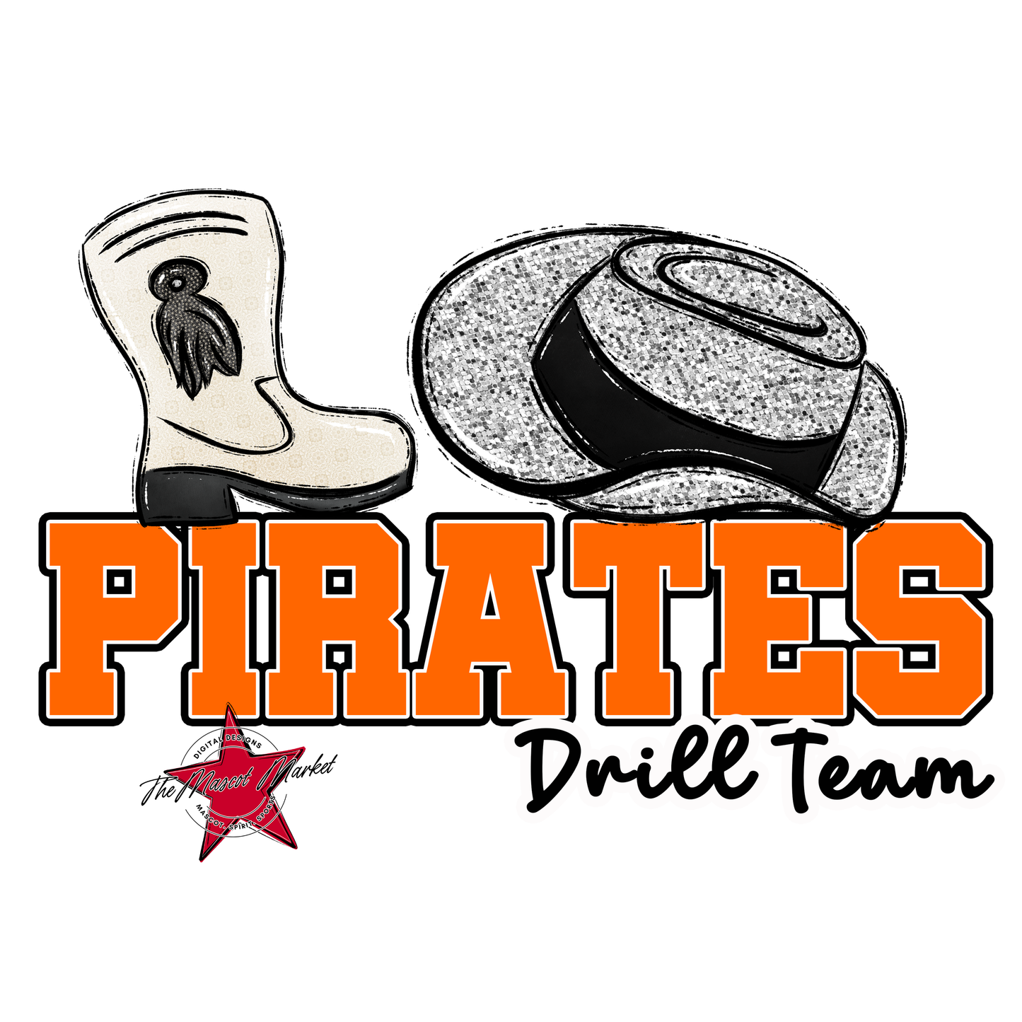 Pirates Varsity Drillteam-Orange