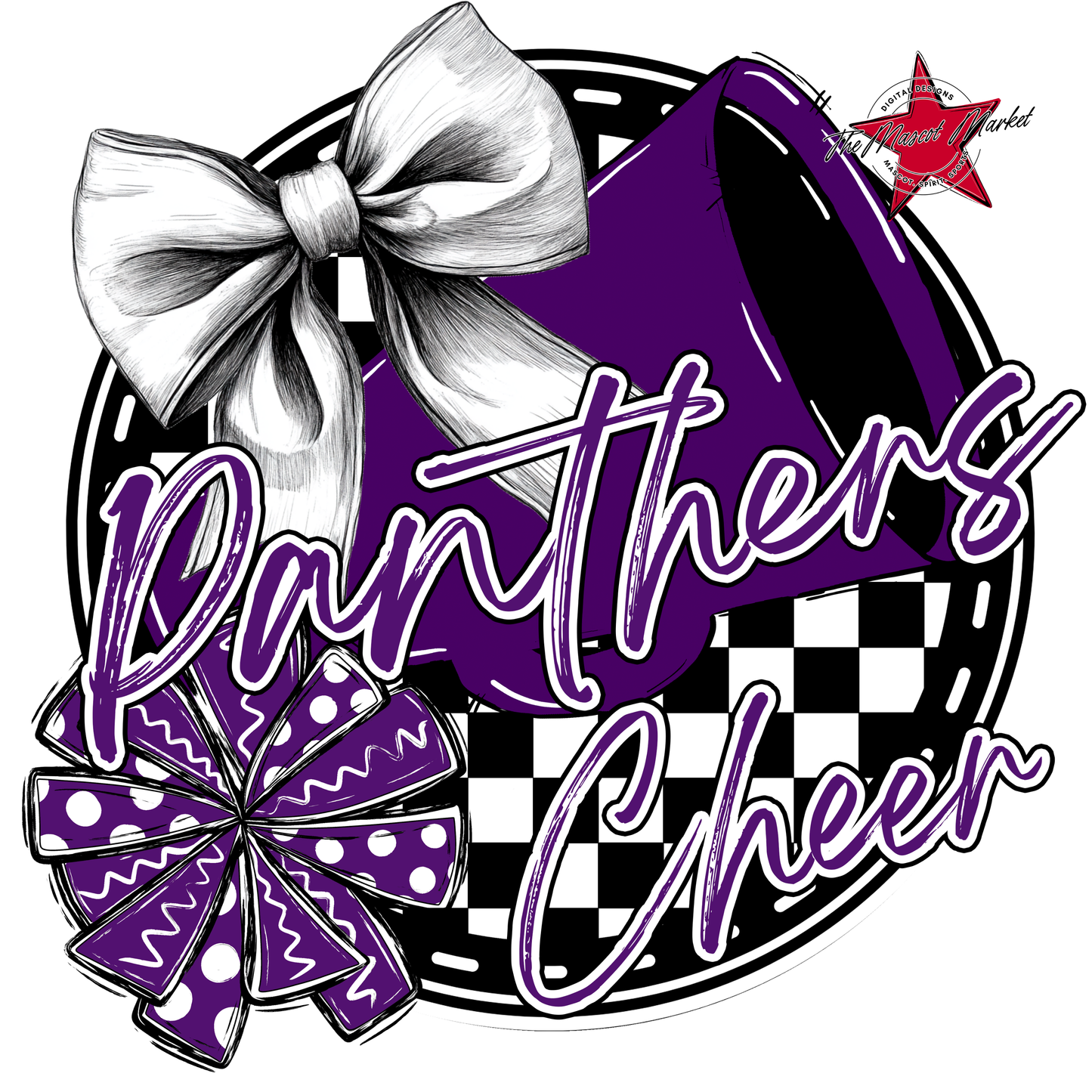Panthers Circle Cheer Design-Purple