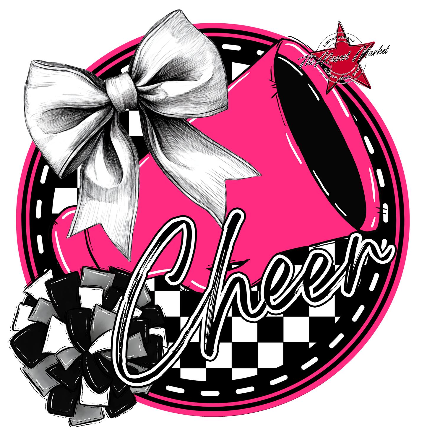 Cheer Circle Design-Pink