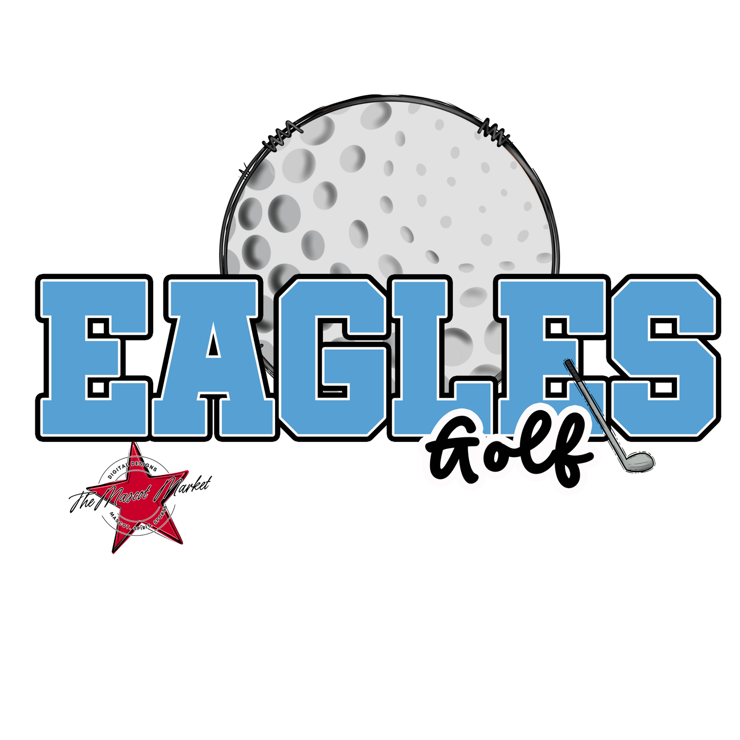 Eagles Varsity Golf Design-Carolina Blue