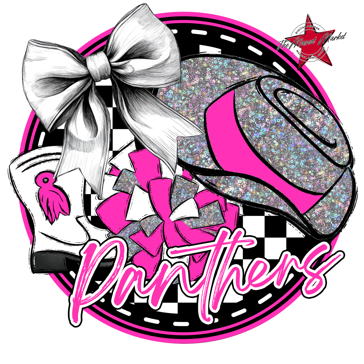 Panthers Circle Drillteam Design-Pink