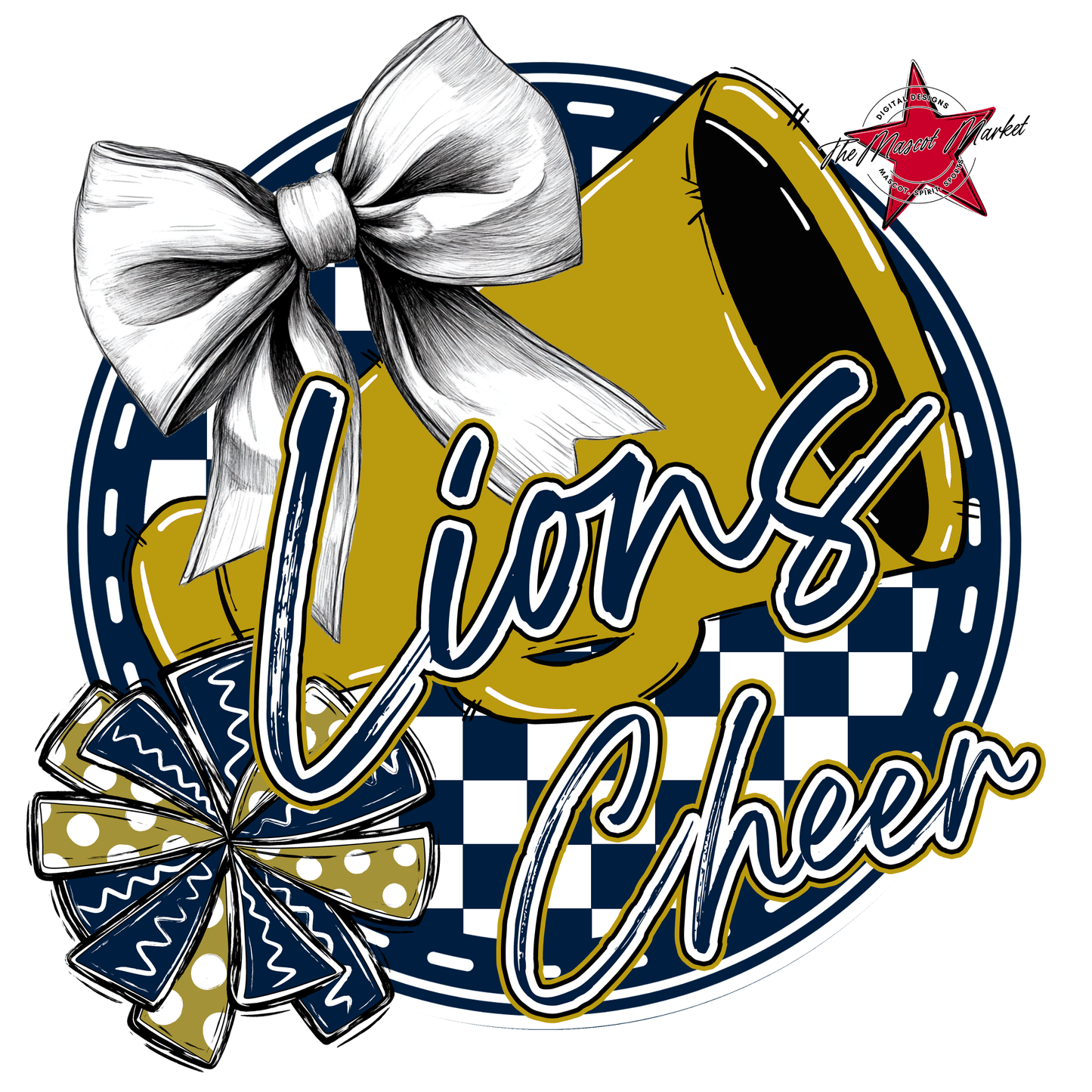Lions Circle Cheer Design-Navy-Gold