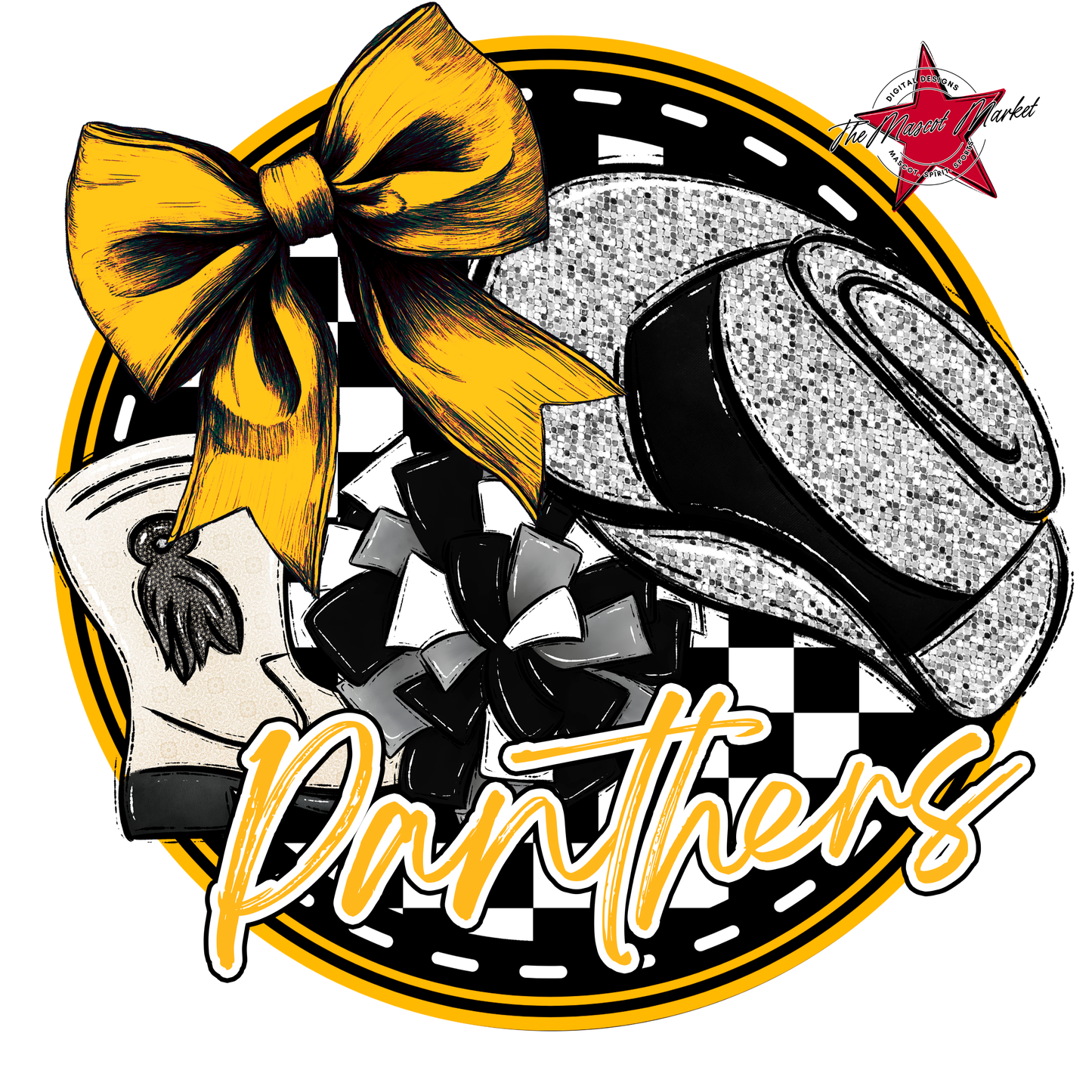 Panthers Circle Drillteam Design-Yellow
