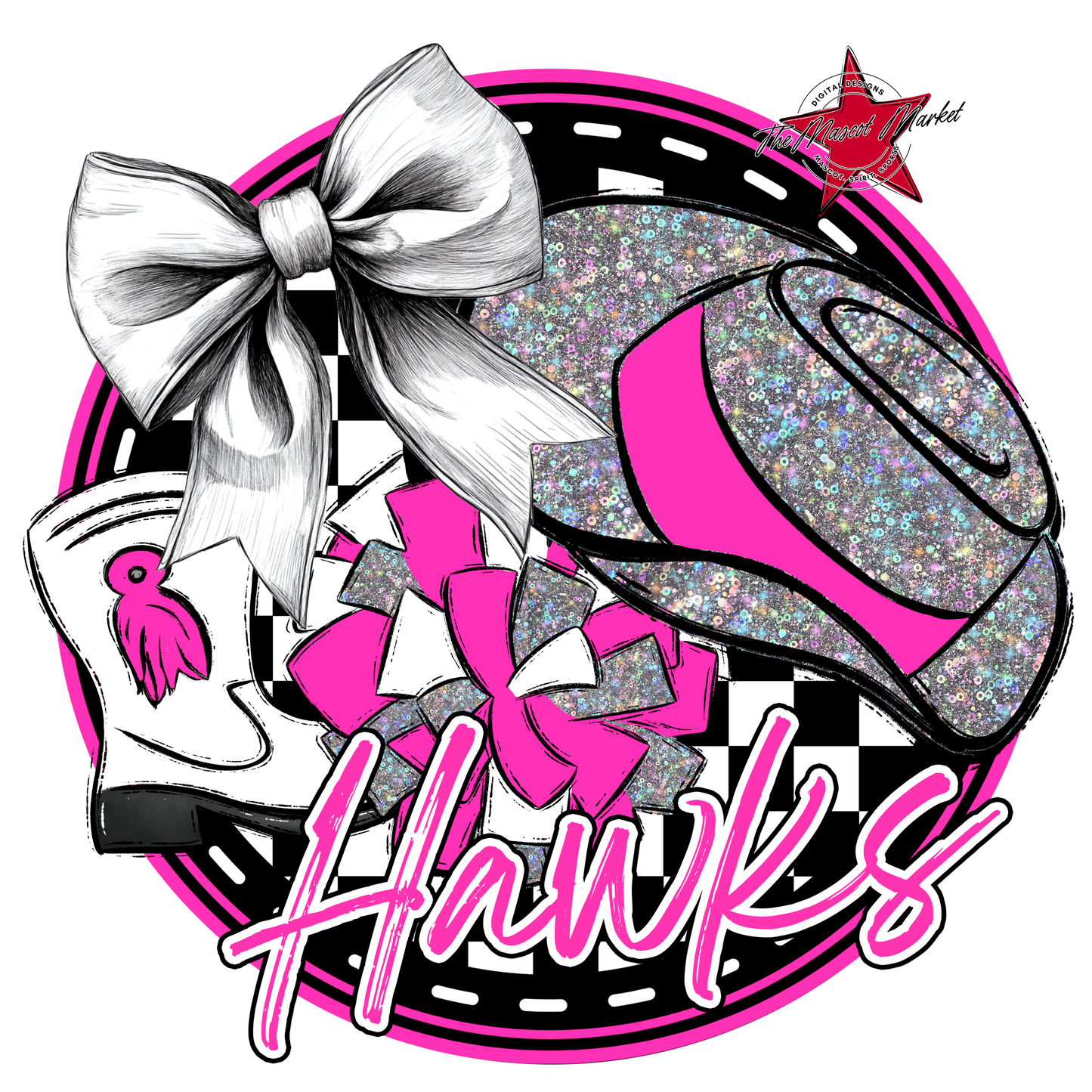 Hawks Circle Drillteam Design-Pink
