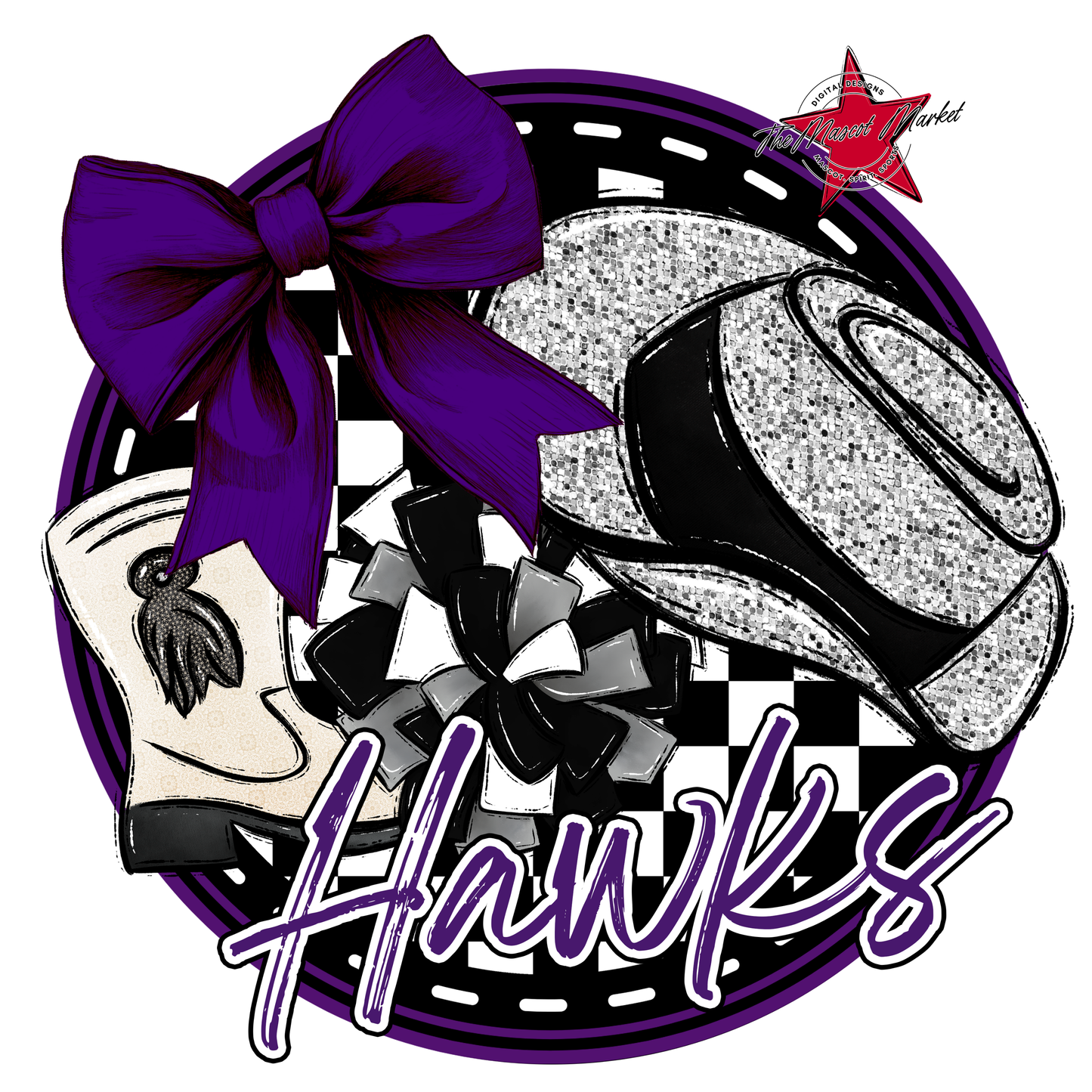 Hawks Circle Drillteam Design-Purple