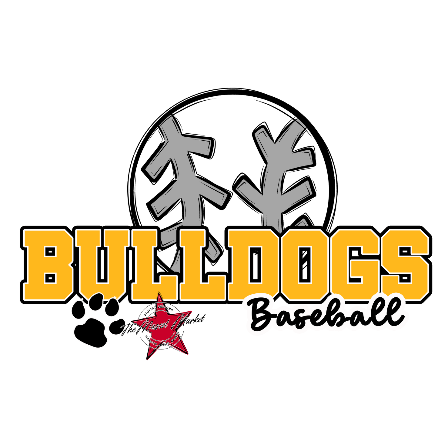 Bulldogs Varsity Baseball-Yellow