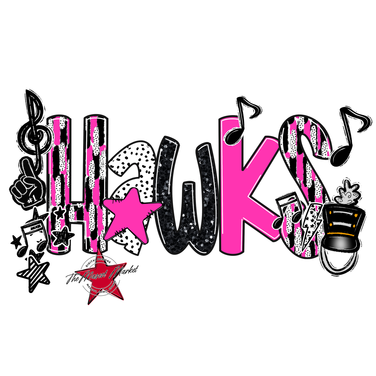 Hawks Band Scrape-Pink