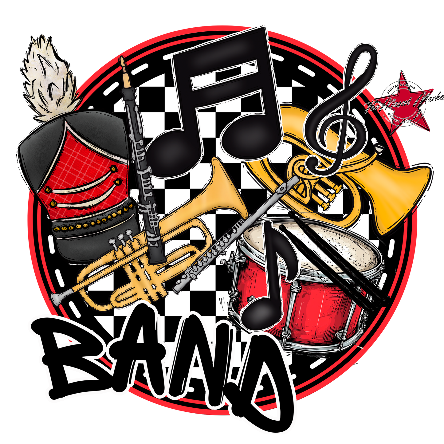 Circle Band Design-Red