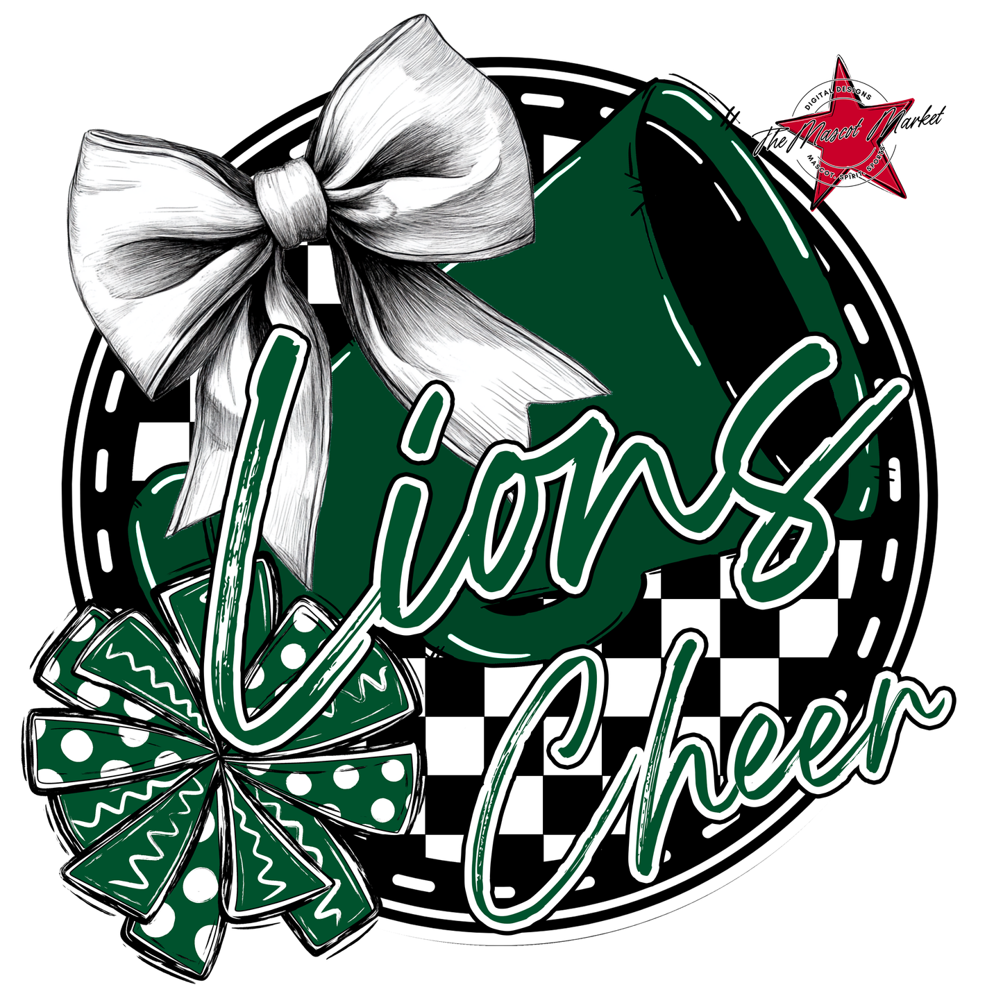 Lions Circle Cheer Design-Green