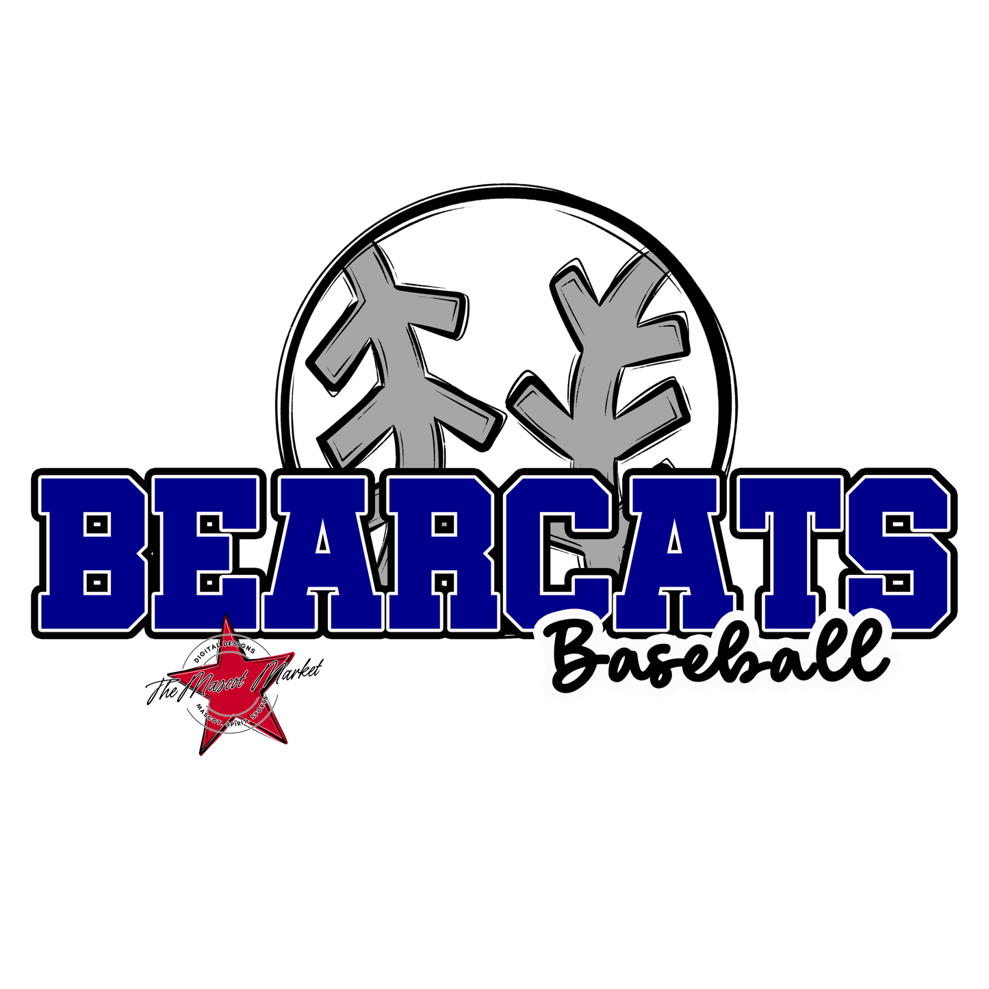 Bearcats Varsity Baseball Design-Blue