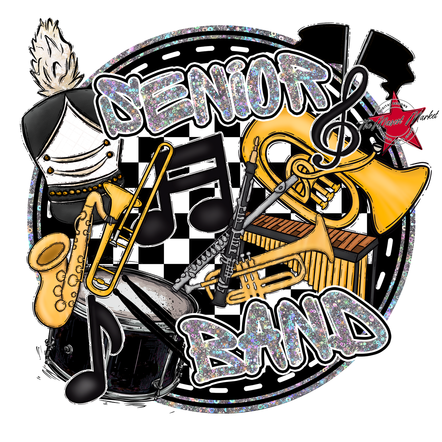 Senior Circle Band Design-Silver