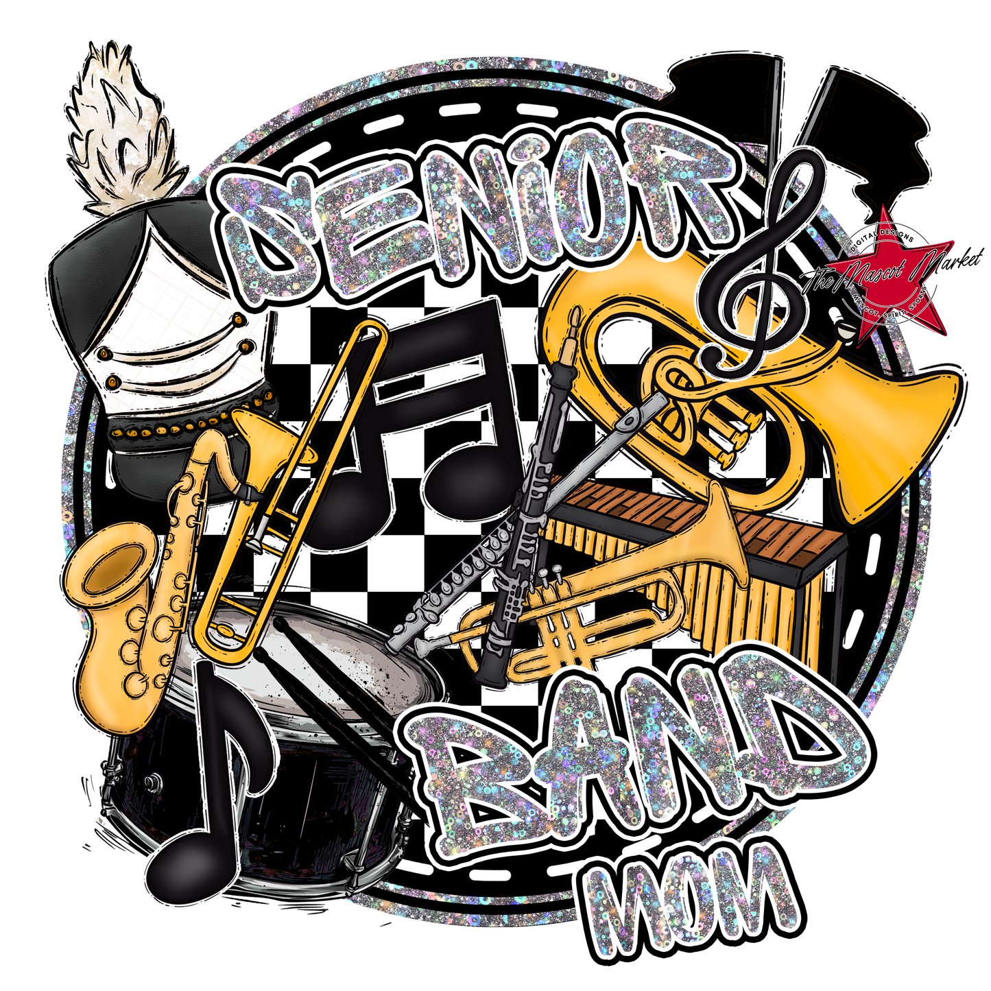 Senior Band Mom Design-Silver