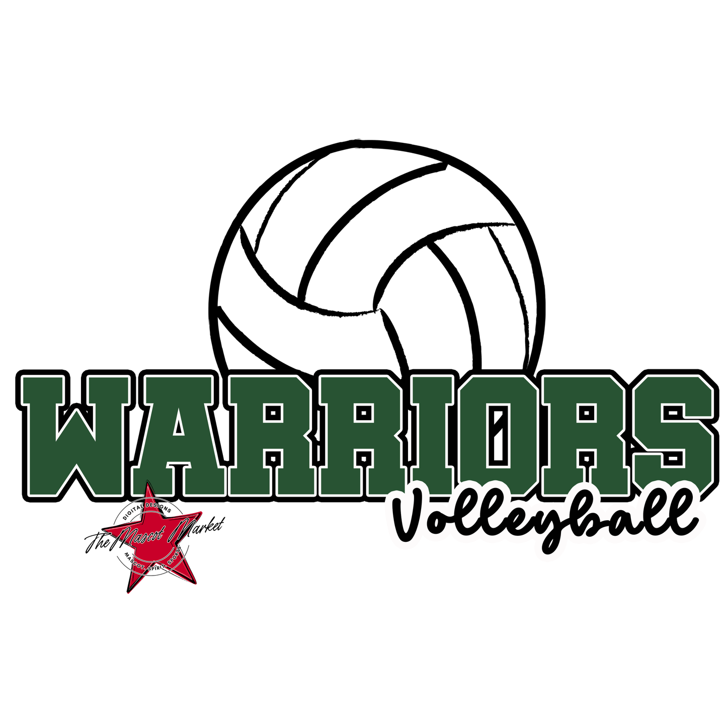 Warriors Varsity Volleyball-Green
