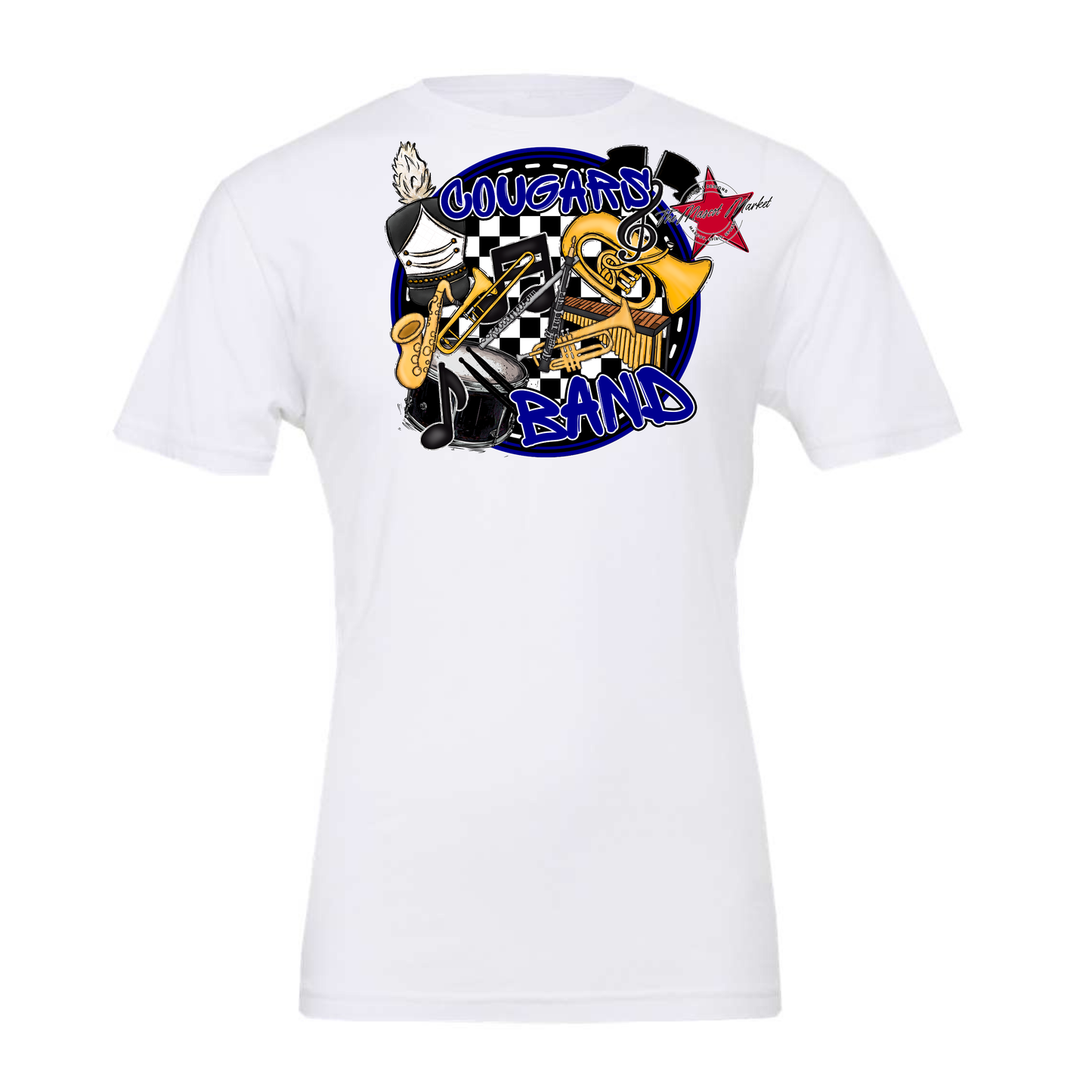 Cougars Circle Band Design-Blue