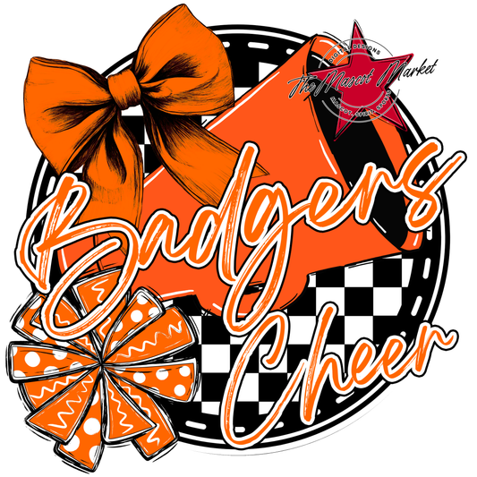 Badgers Circle Cheer Design-Orange