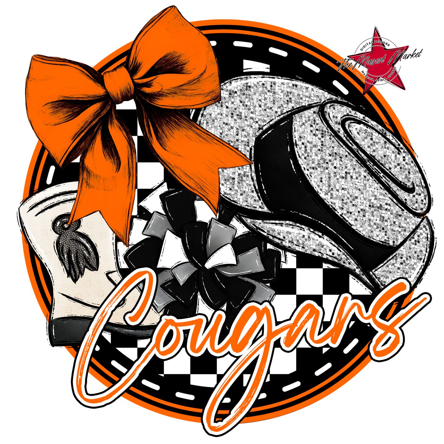 Cougars Circle Drillteam Design-Orange