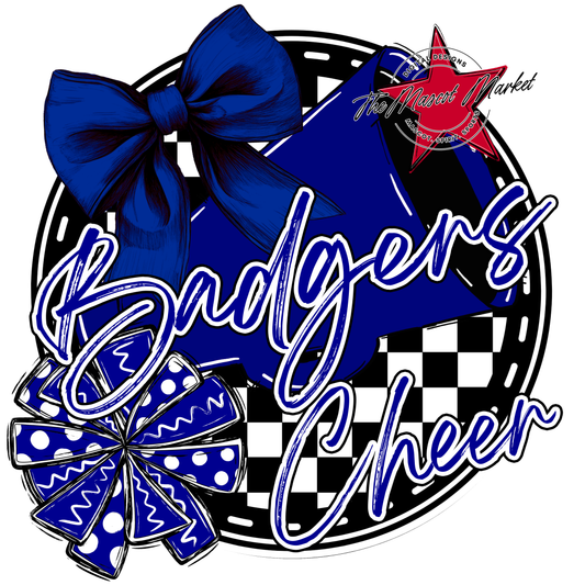 Badgers Circle Cheer Design-Blue