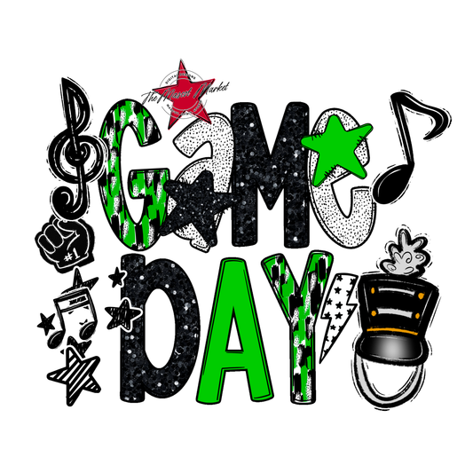 Game Day Scrape-Bright Green