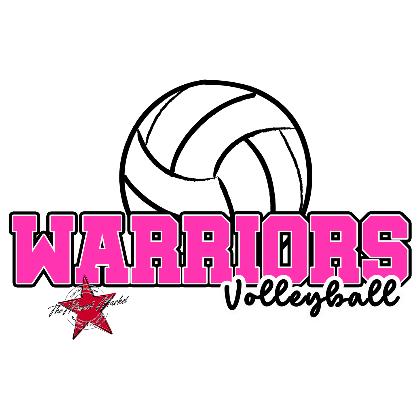 Warriors Varsity Volleyball-Pink
