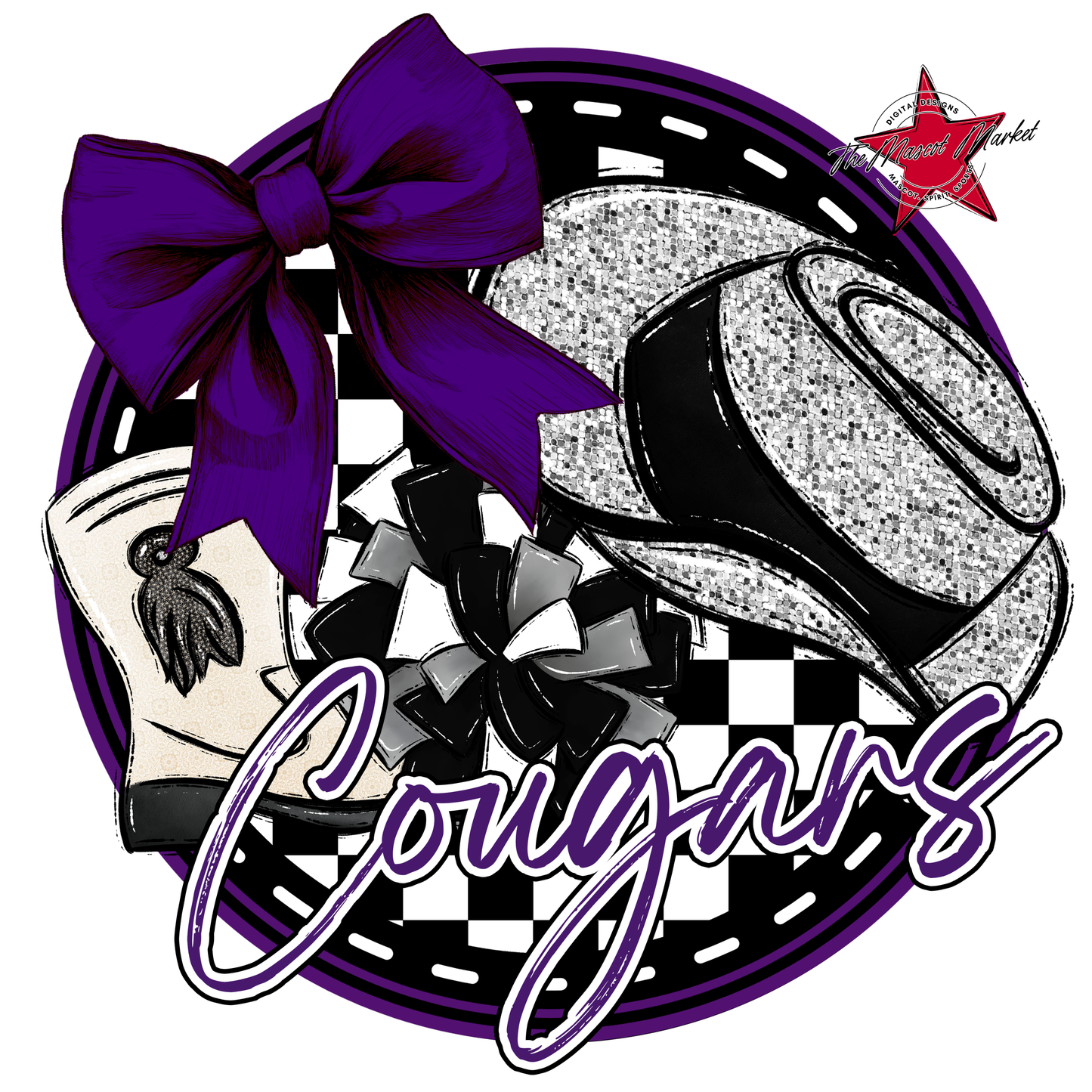 Cougars Circle Drillteam Design-Purple