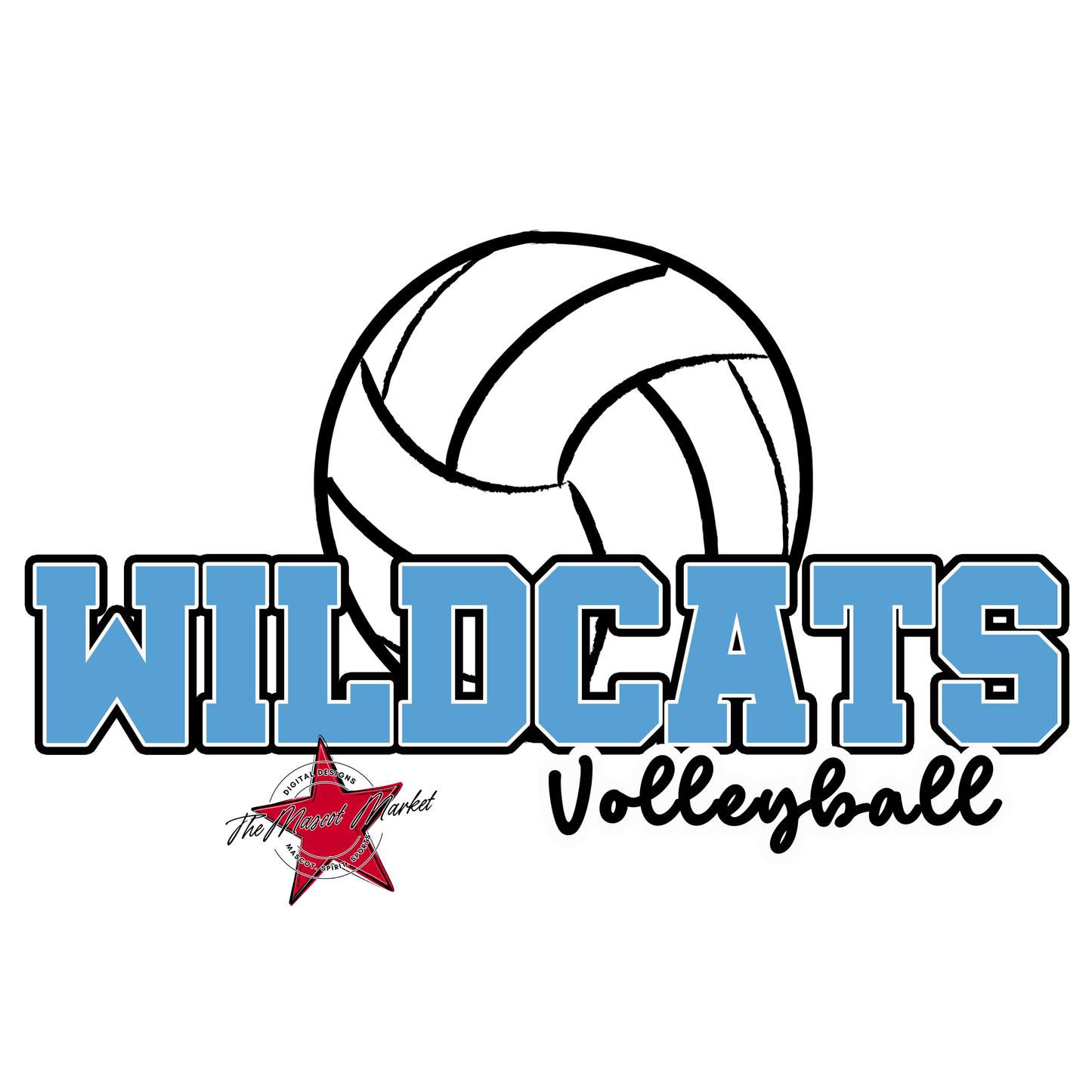 Wildcats Varsity Volleyball-Carolina Blue