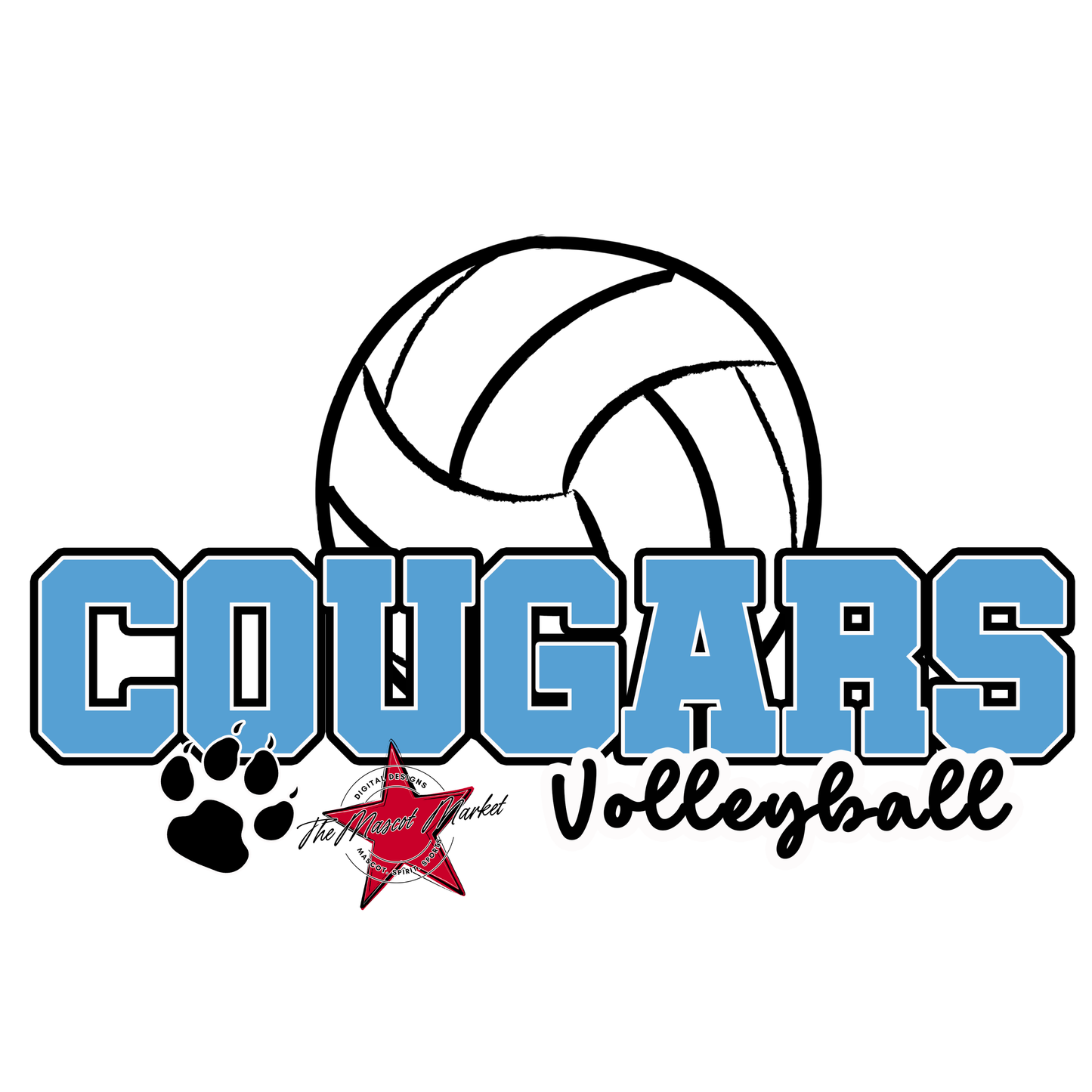 Cougars Varsity Volleyball-Carolina Blue