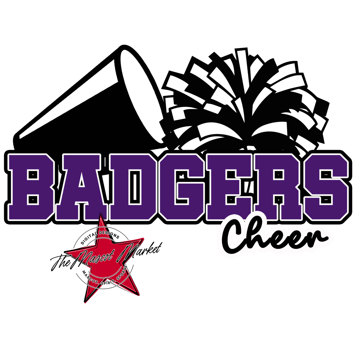 Badgers Varsity Cheer Design-Purple