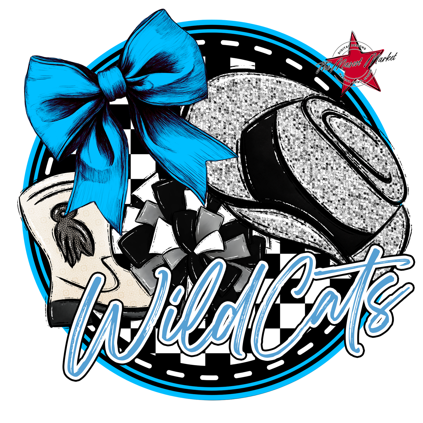 Wildcats Circle Drillteam Design-Carolina Blue